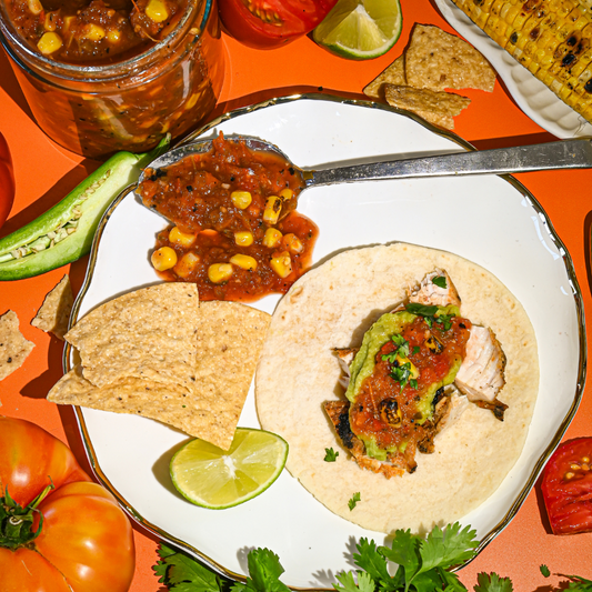 September Salsa Drop: Charred Heirloom Tomato & Corn