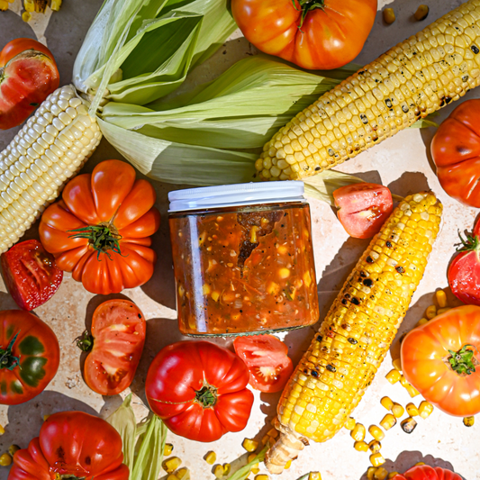 September Salsa Drop: Charred Heirloom Tomato & Corn