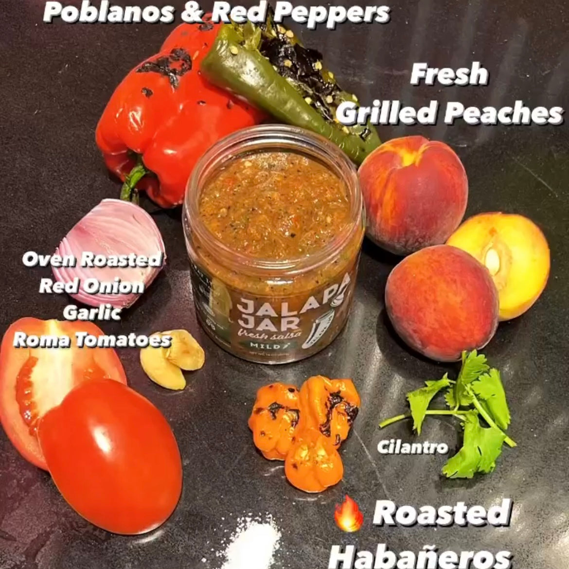 Grilled Peach & Habanero (Hot) Fresh Salsa